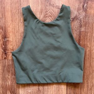 Girlfriend Collective Dylan Tank Bra Small in Thyme